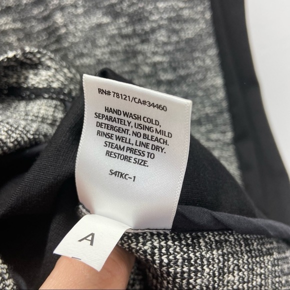 Eileen Fisher Tweed Contrast Sheath Dress Sz M - Picture 7 of 7